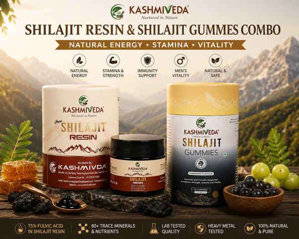 Shilajit resin and shilajit gummes combo
