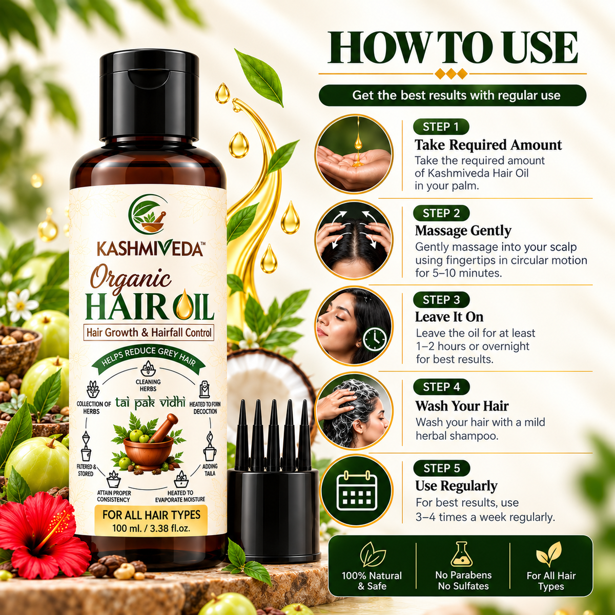 kashmiveda - Organic Hair Oil | 100ml