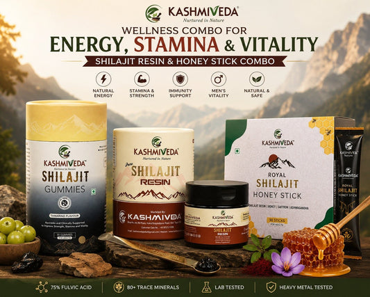 Shilajit resin and honey stick Gummies combo