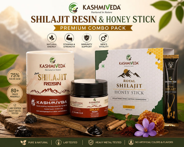 Shilajit resin and honey stick combo